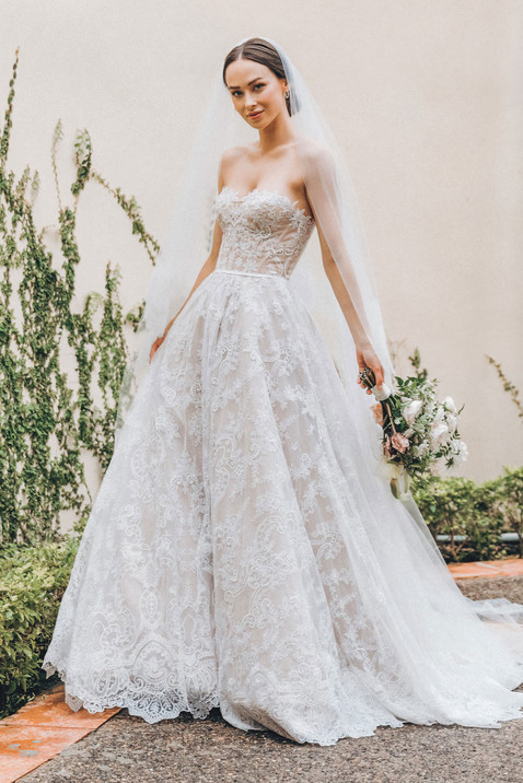 pomeroy by wtoo, pomeroy wedding dress, strapless wedding dress, strapless ball gown