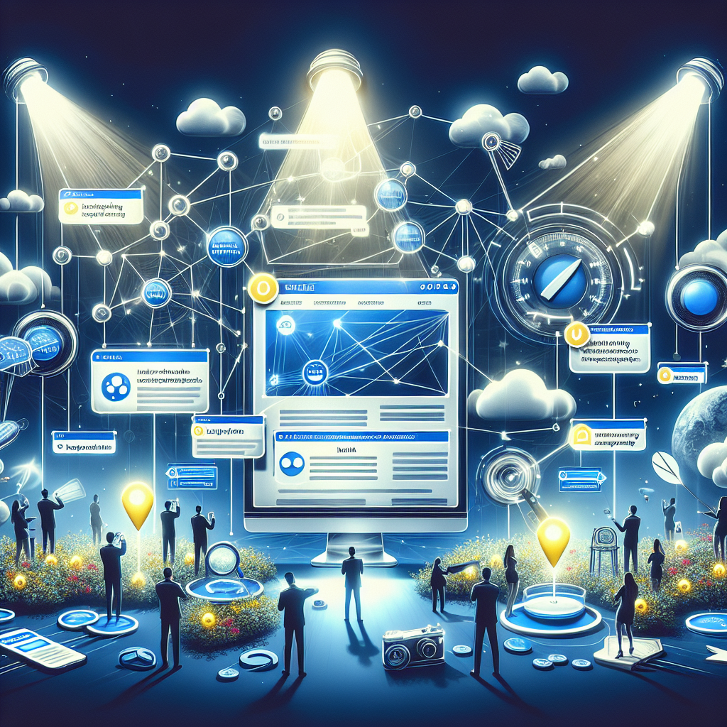 SEO Checklist with people and interconnected screens showing SEO methods
