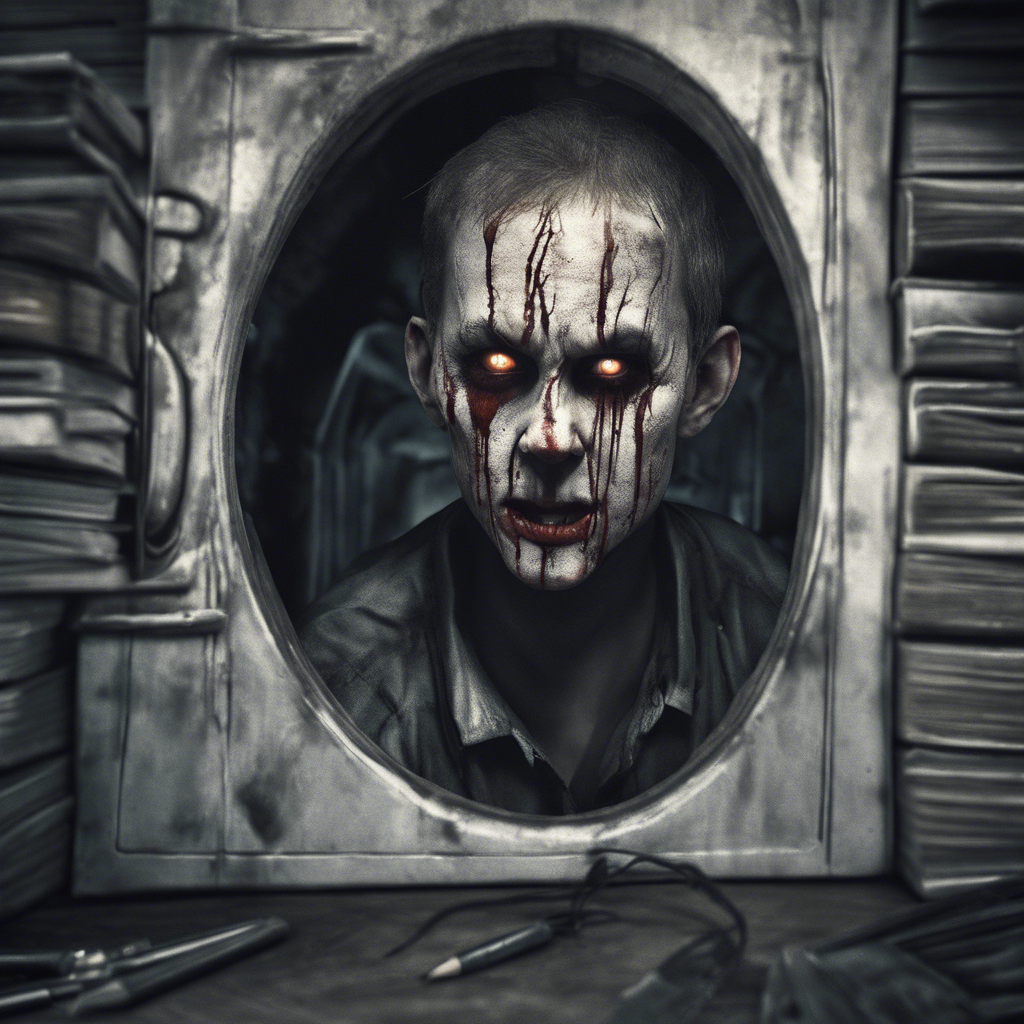 Using descriptive writing in horror with ghoul horror face in window