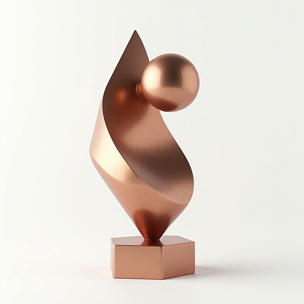 Escultura Geometrica Cobre