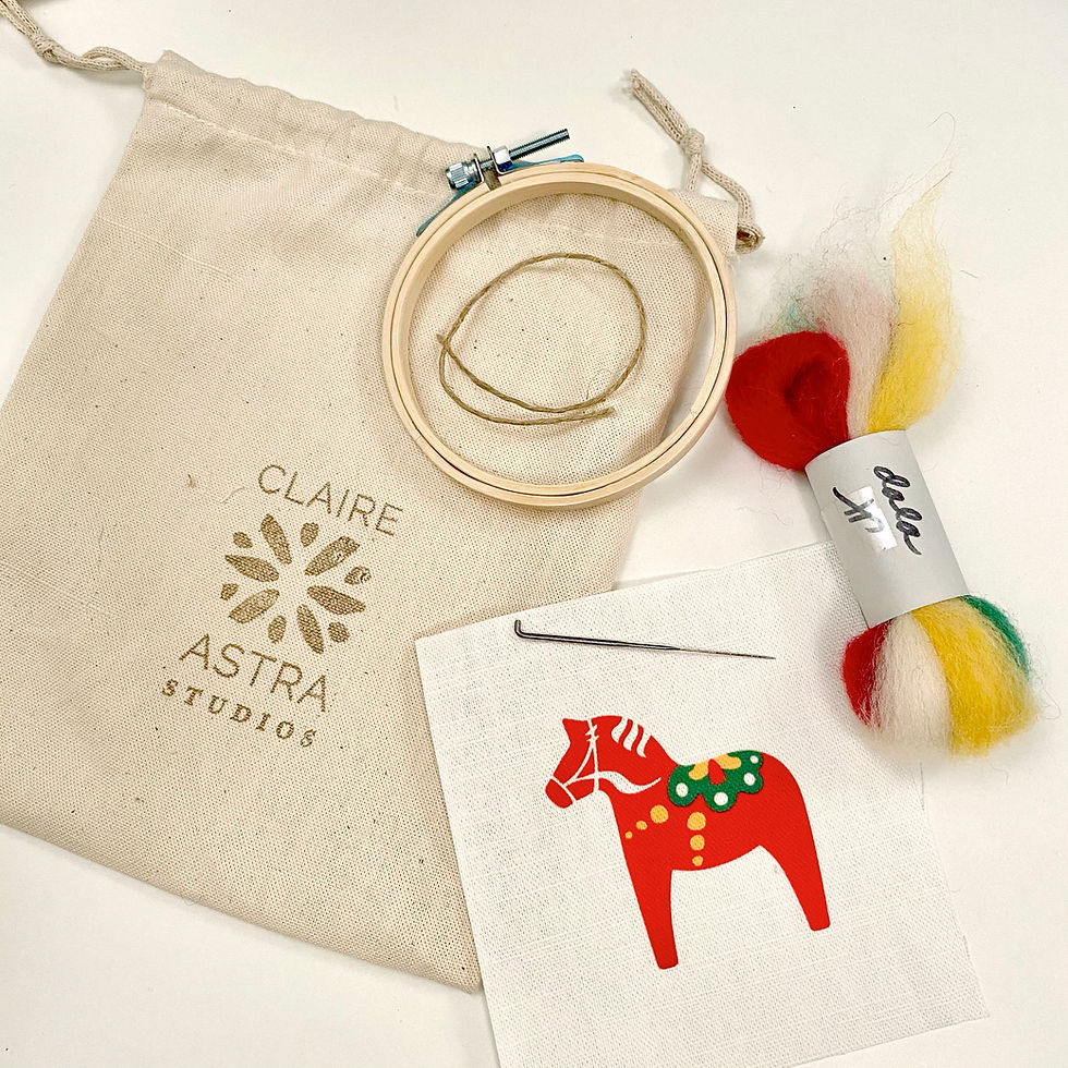 Thumbnail: Needle Felting Kit – Dala Horse