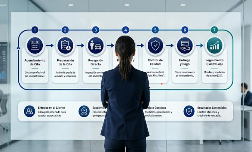 Optimización de procesos de recepción en taller automotriz