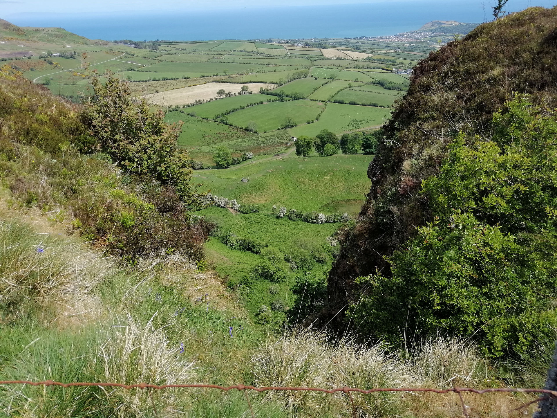 View through Sallagh Cliffs