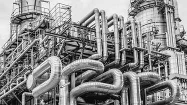 Exterior view of industrial piping