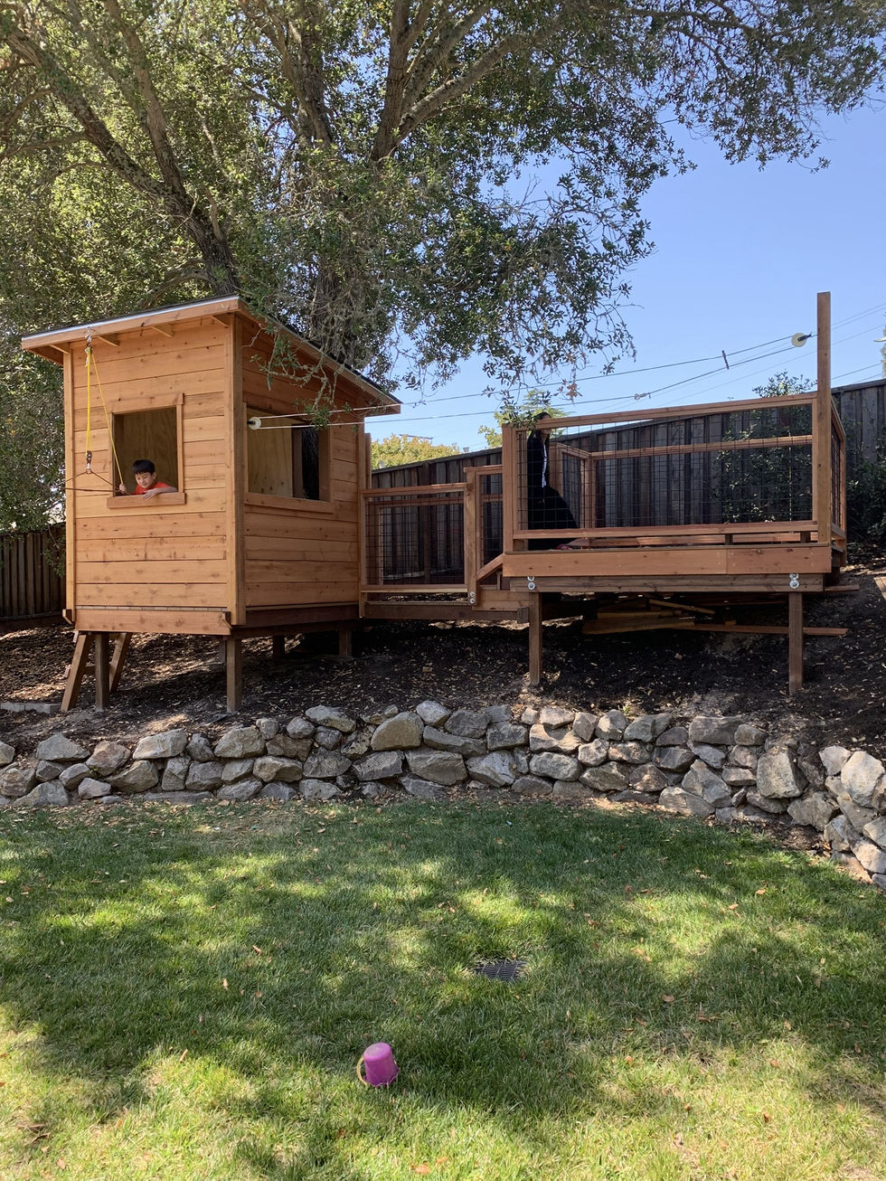 Playhouse, landscaping