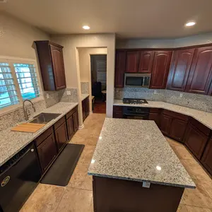 Kitchen Remodel in East Bay California. New cabinets, elegant finish, new countertops, new paint, new sink