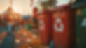 Bins at a festival