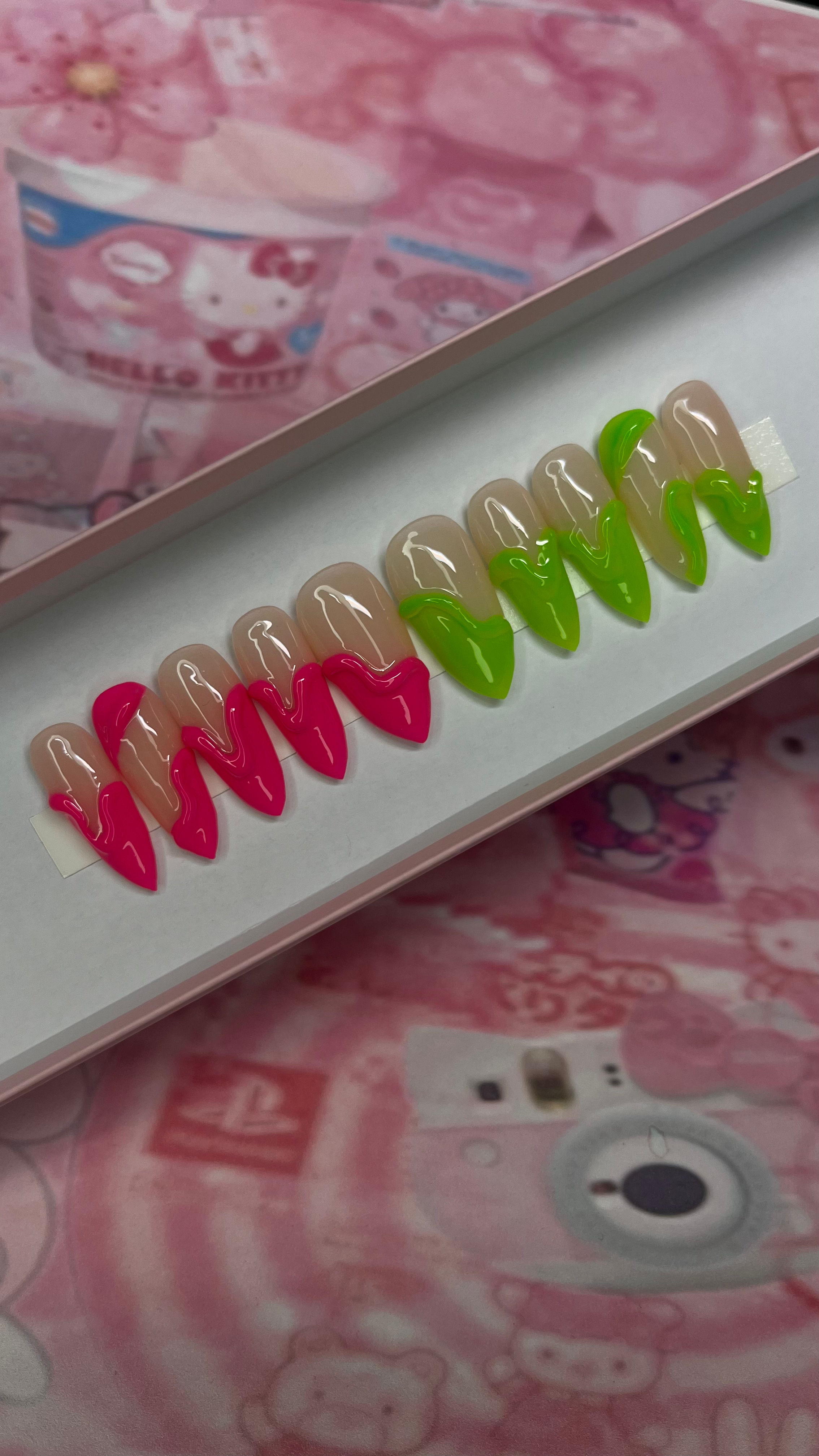 Jokie Medium Long Stiletto Press Ons