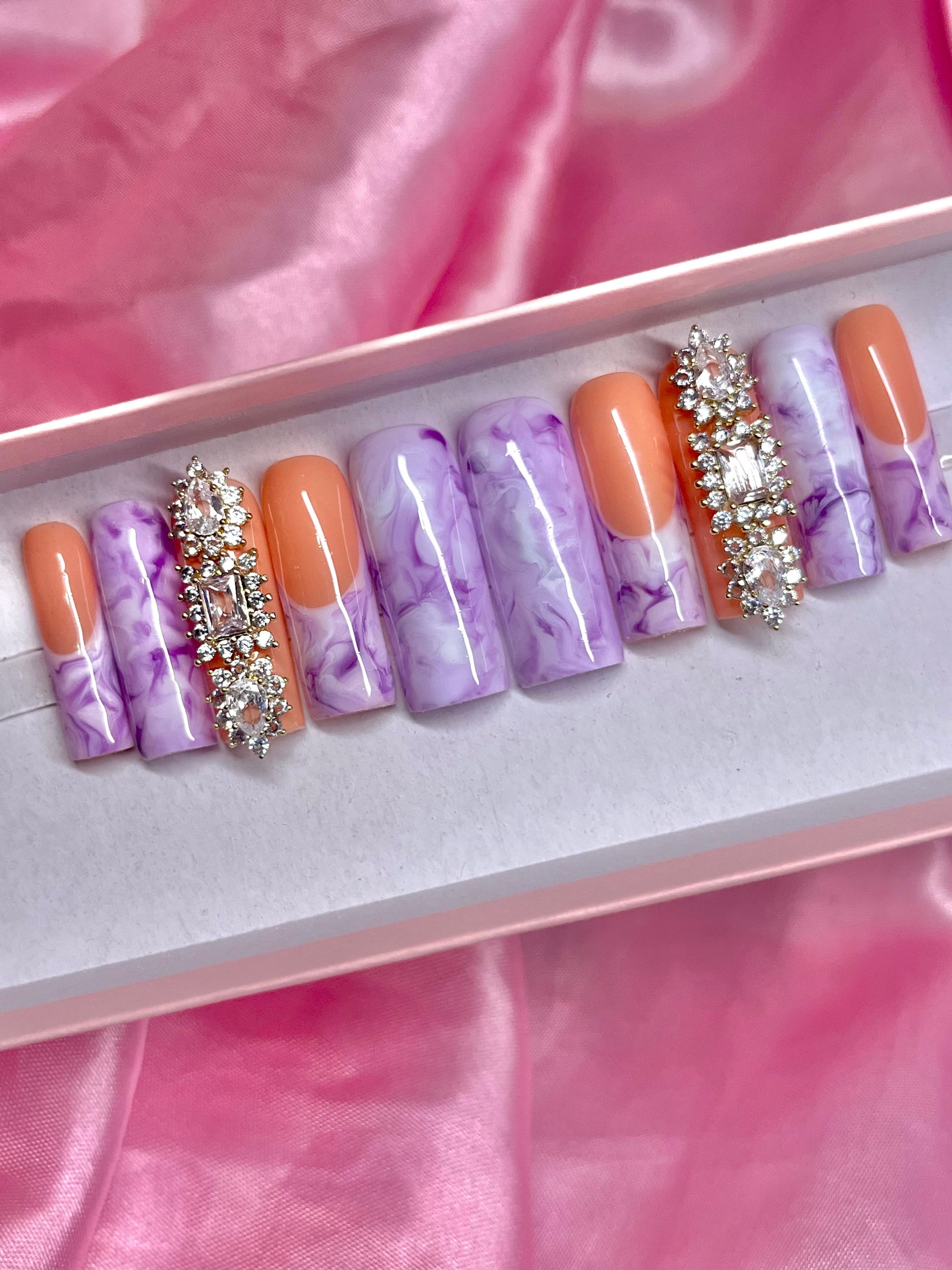 Violeta Long Square Press Ons Made to Order