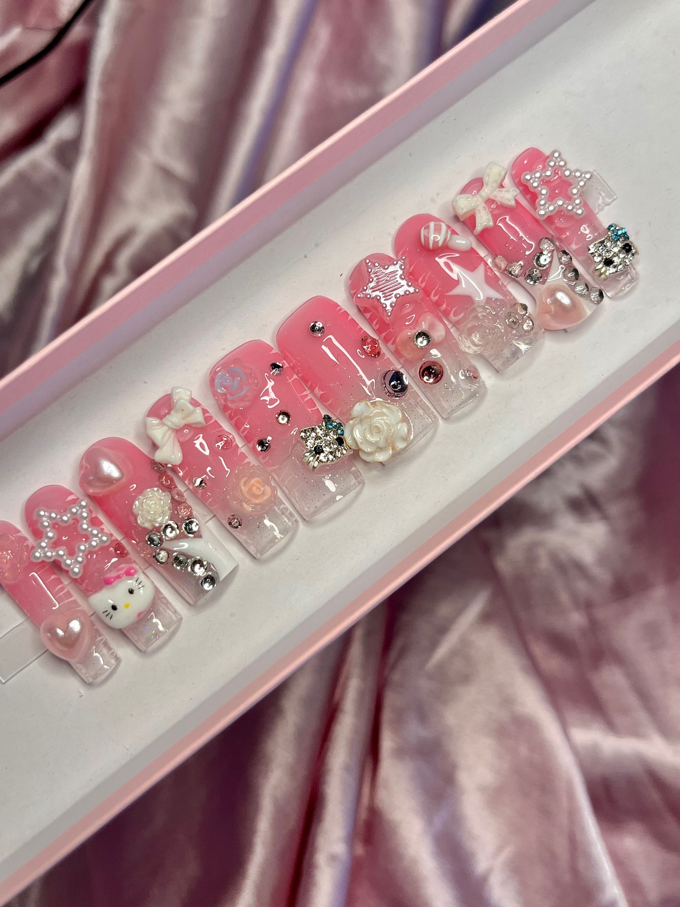 Aliana Medium Long Square Press Ons