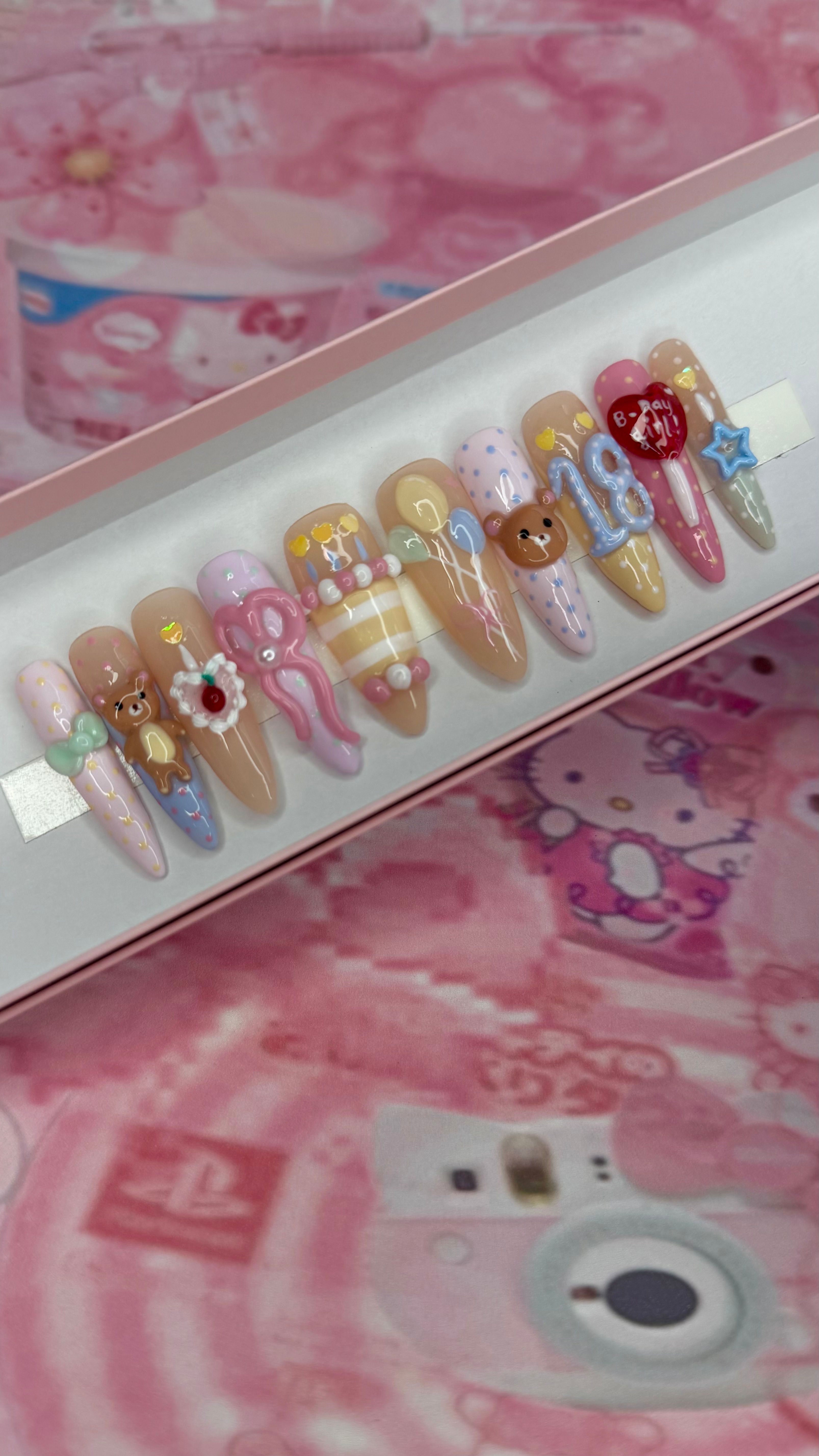 Luciana Longer Almond Press Ons
