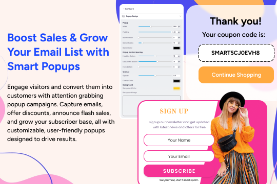 Smarter PopUp & Coupon Code banner