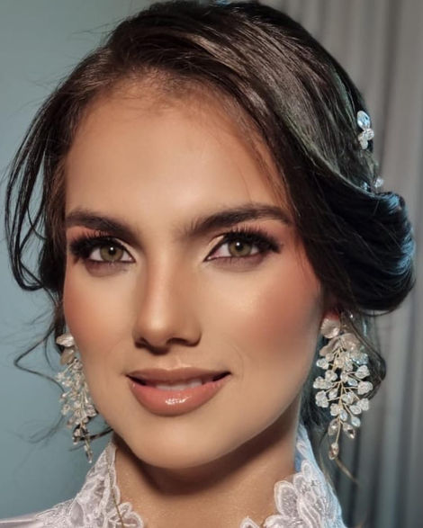 Aretes Maxiflora con hojas en porcelana, acrílicos y cristales
