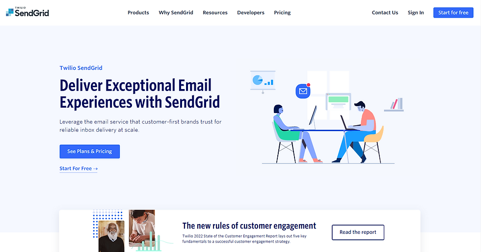 Twilio SendGrid marketing and transactional email provider.