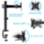 Thumbnail: CARBON SERIES SINGLE MONITOR MOUNT CARBON-50 ERGONORMS INDIA
