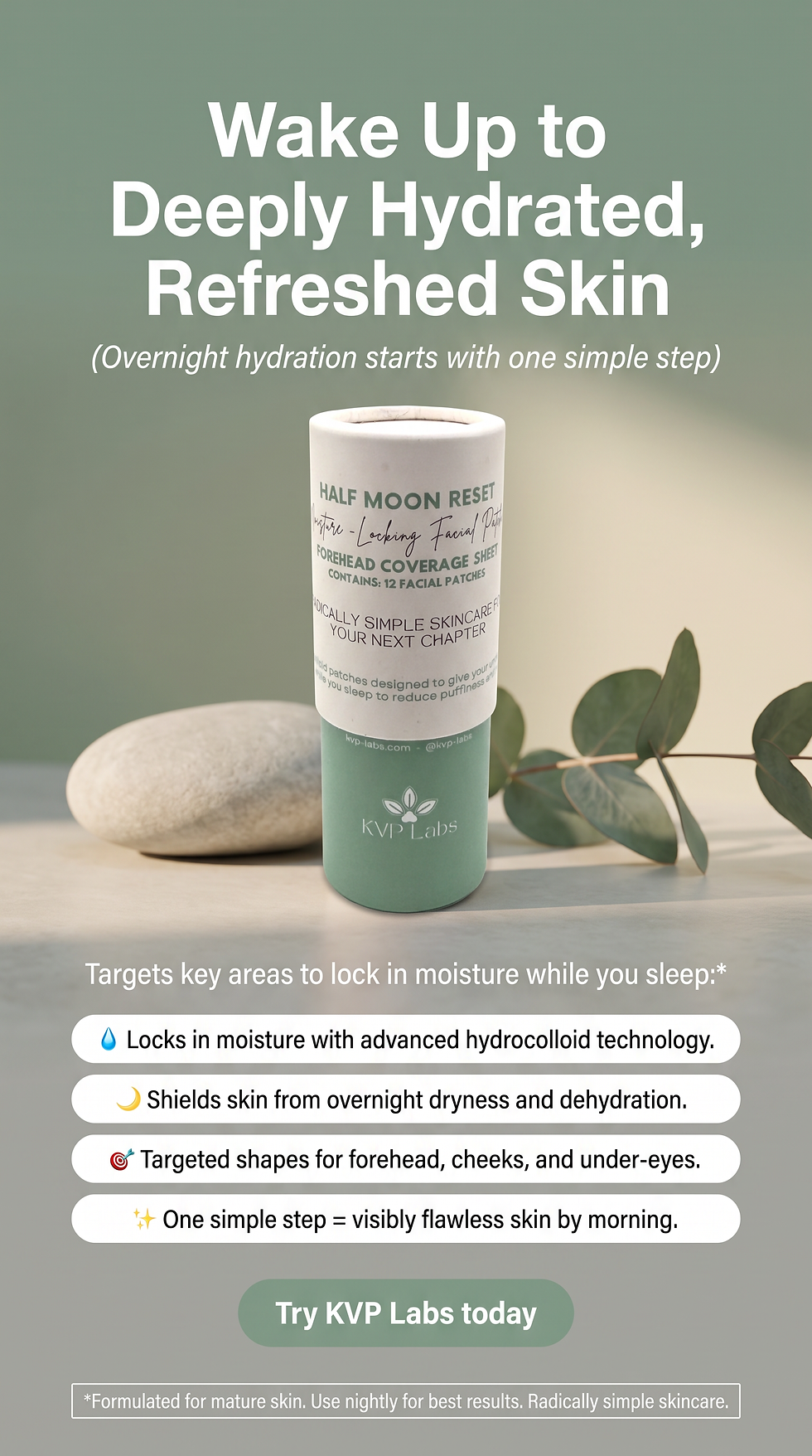 Thumbnail: Hydrocolloid Half Moon Under-Eye Patches - Overnight Hydration, Puffiness Reset 