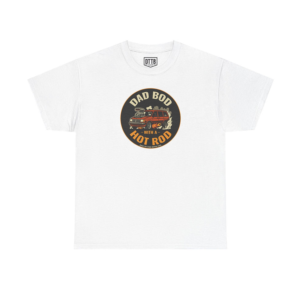 Thumbnail: DAD BOD-HOT ROD Heavy Cotton Tee