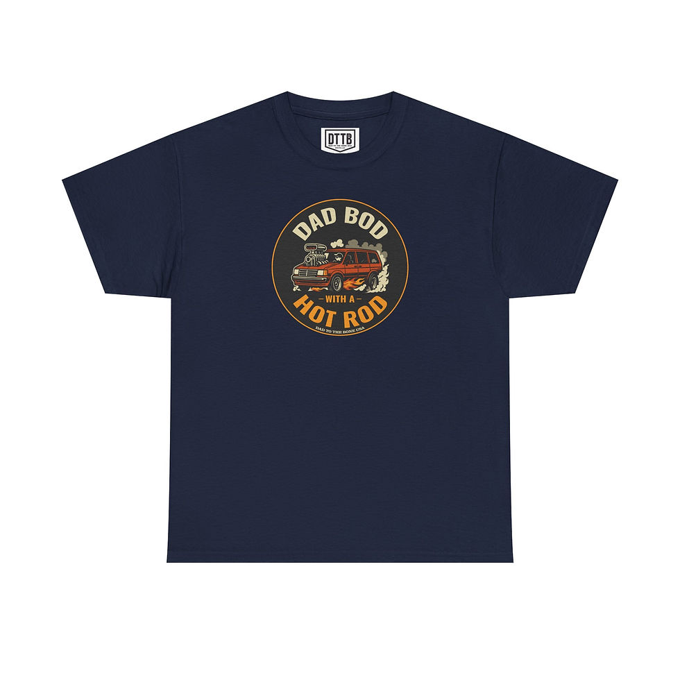 Thumbnail: DAD BOD-HOT ROD Heavy Cotton Tee