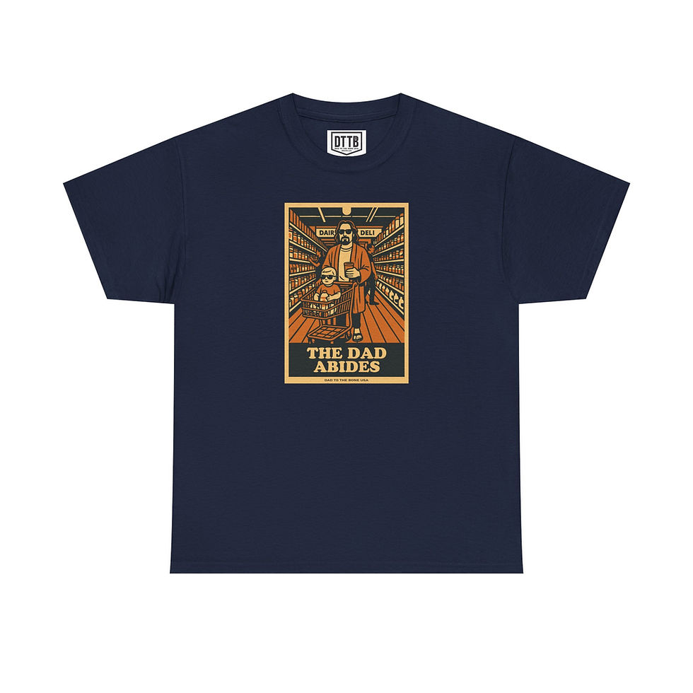 Thumbnail: The Dad Abides Grocery Scene Heavy Cotton Tee