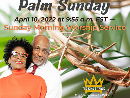 Join Us SUNDAY Holy Week...Kick off!