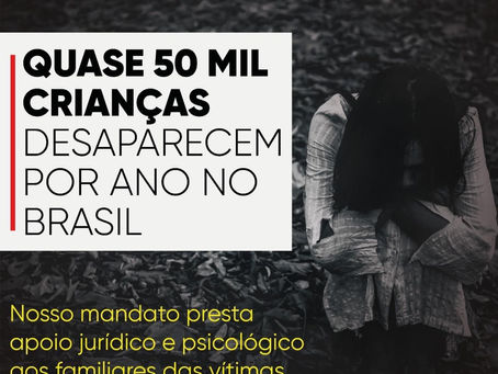 QUASE 50 MIL CRIANÇAS DESAPARECEM POR ANO NO BRASIL