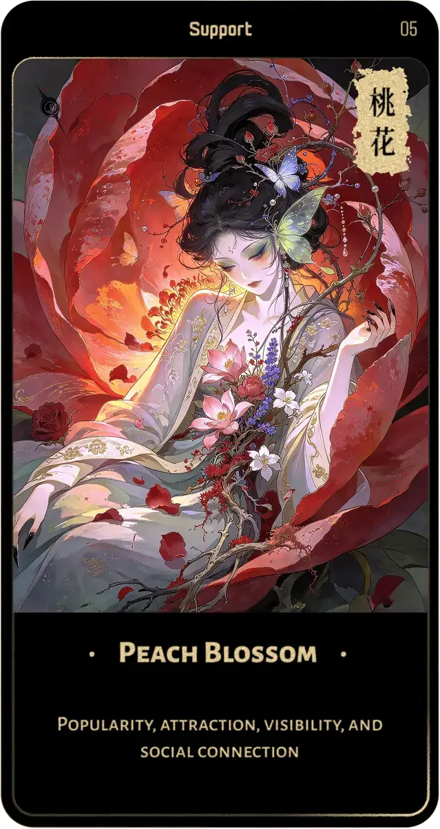 Peach Blossom Shen Sha symbolic artwork