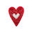 Miniatura: Corazón Amor Doble Rojo Con Plateado