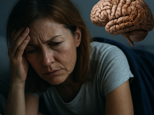 “Close-up photo of a realistic human brain model showing folds and tangles, symbolizing the connection between sleep deprivation and Alzheimer’s disease risk. Ideal for articles on how poor sleep increases dementia risk and how to prevent cognitive decline through deep sleep habits.”