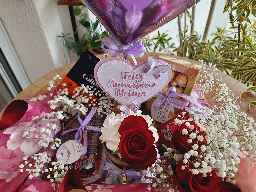 Miniatura: Cesta Flores & Bombons Lilac II