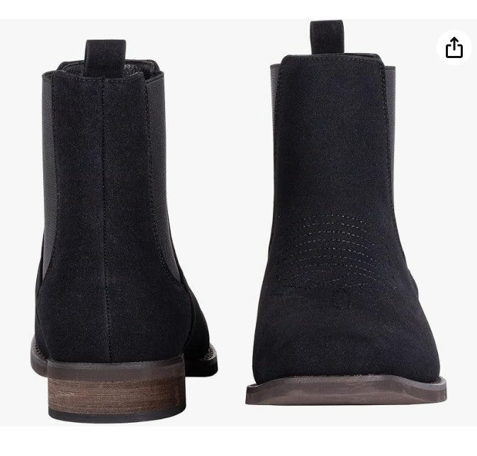 Thumbnail: Semi-bottes de cowboy J's.o.l.e pour hommes, à bout carré