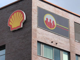 Zonnepanelen met print bij Shell