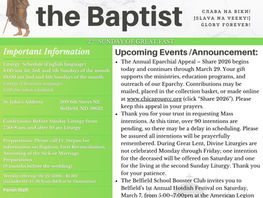 Church Bulletin - March 1, 2025