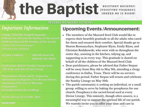 Church Bulletin - April 19, 2026