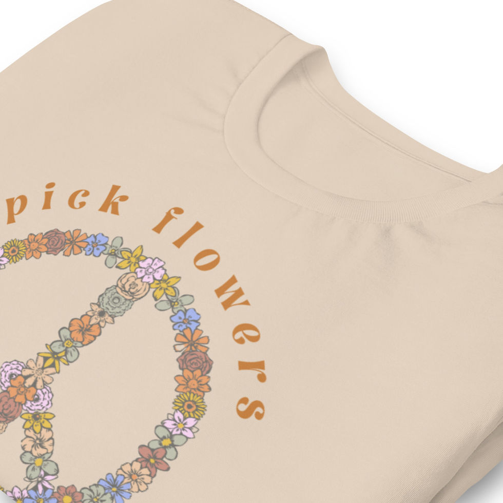 Thumbnail: pick flowers, not fights tee