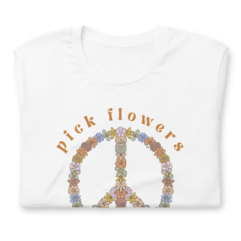 Thumbnail: pick flowers, not fights tee