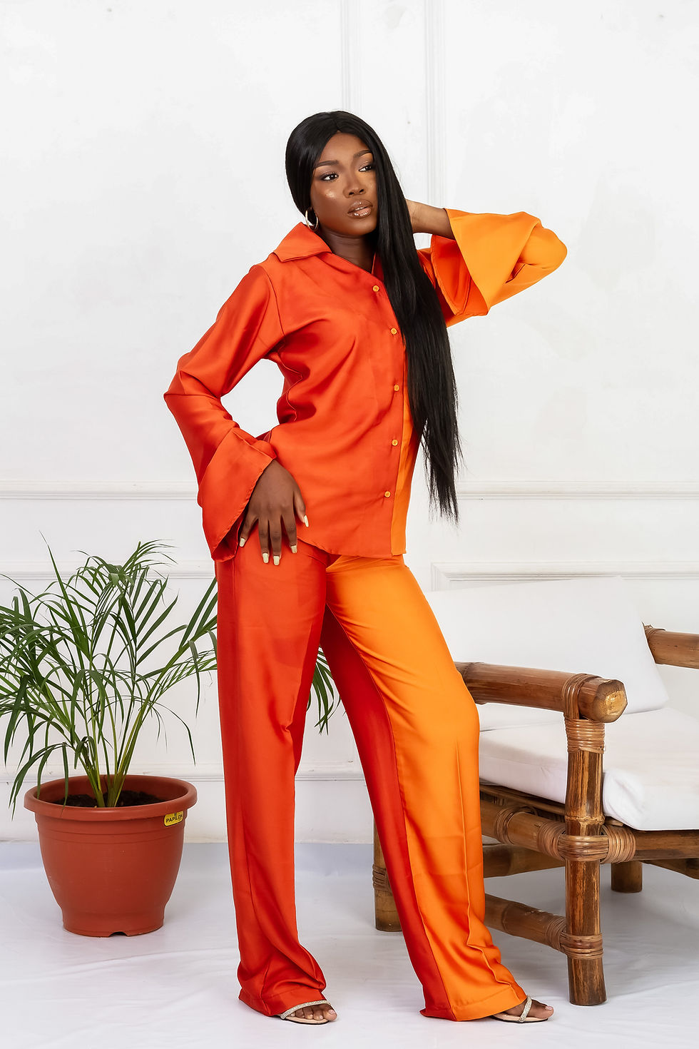 Thumbnail: Cindy Lounge Wear Set | African Print Loungewear Canada