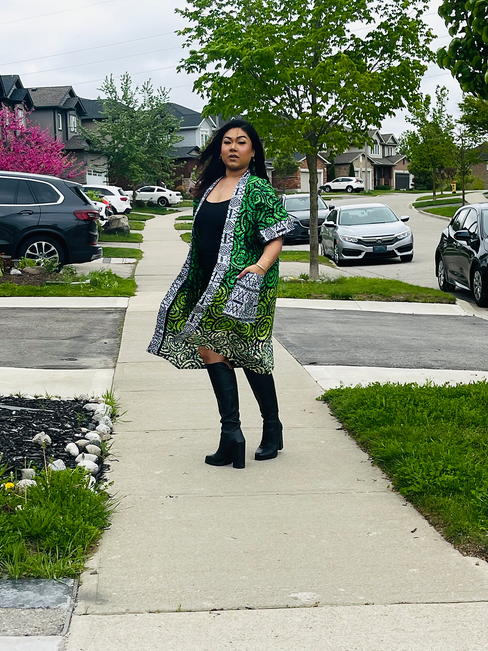Thumbnail: Nazor Ankara Kimono Jacket