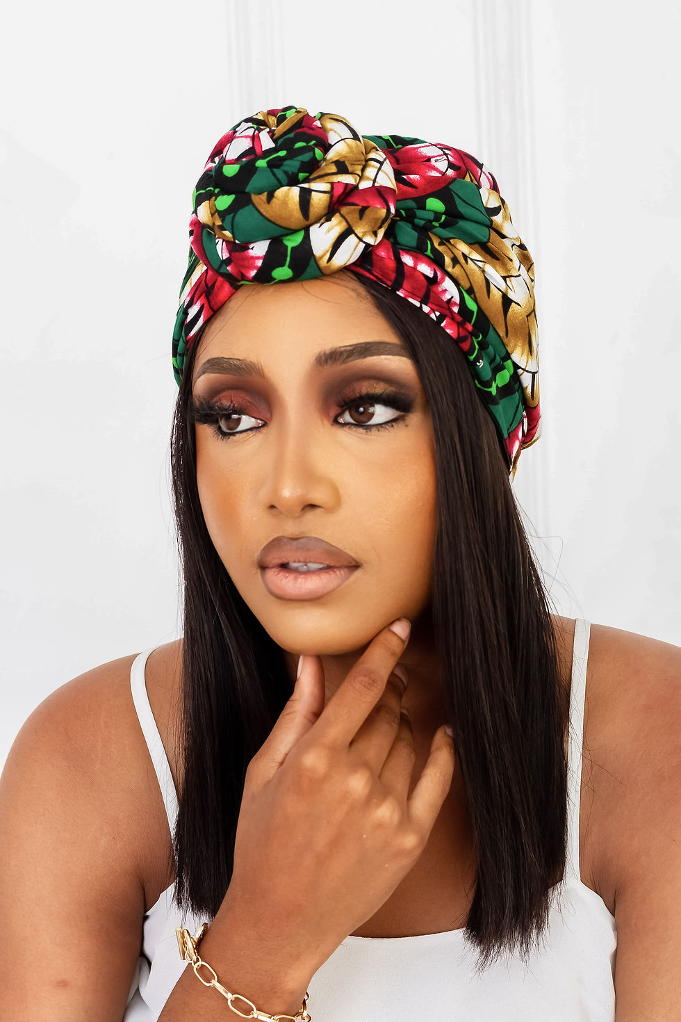 Thumbnail: Egbe Pre-Tied Satin Lined Headwrap | African Print Headwrap Canada