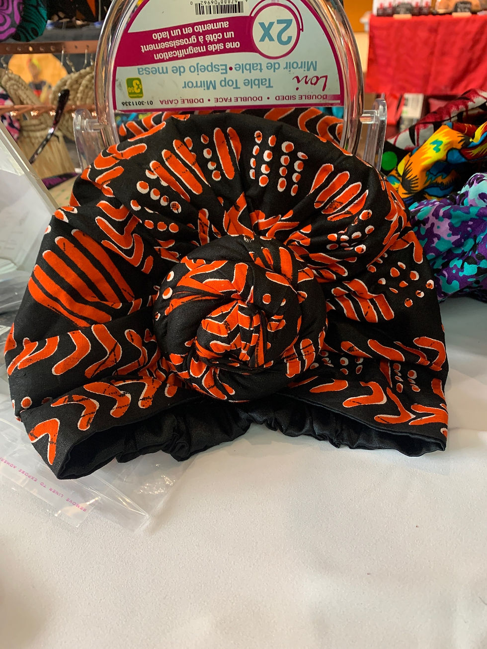 Thumbnail: Jigida Pre-Tied Satin Lined Headwrap | African Print Headwrap Canada