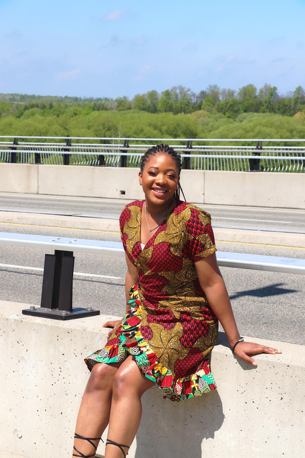 Shughar African Print Wrap Dress | Ankara Wrap Dress Canada