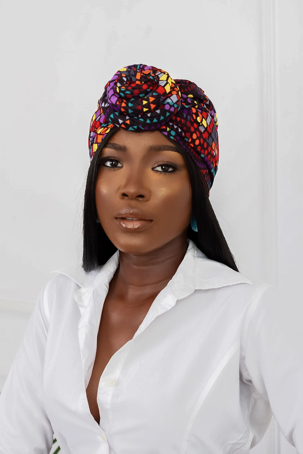 Thumbnail: Uke Pre-Tied Satin Lined Headwrap