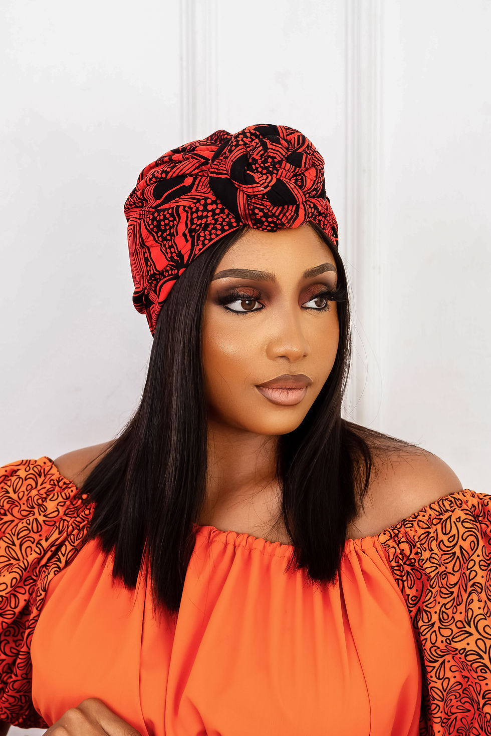 Thumbnail: Teena Pre-Tied Satin Lined Headwrap