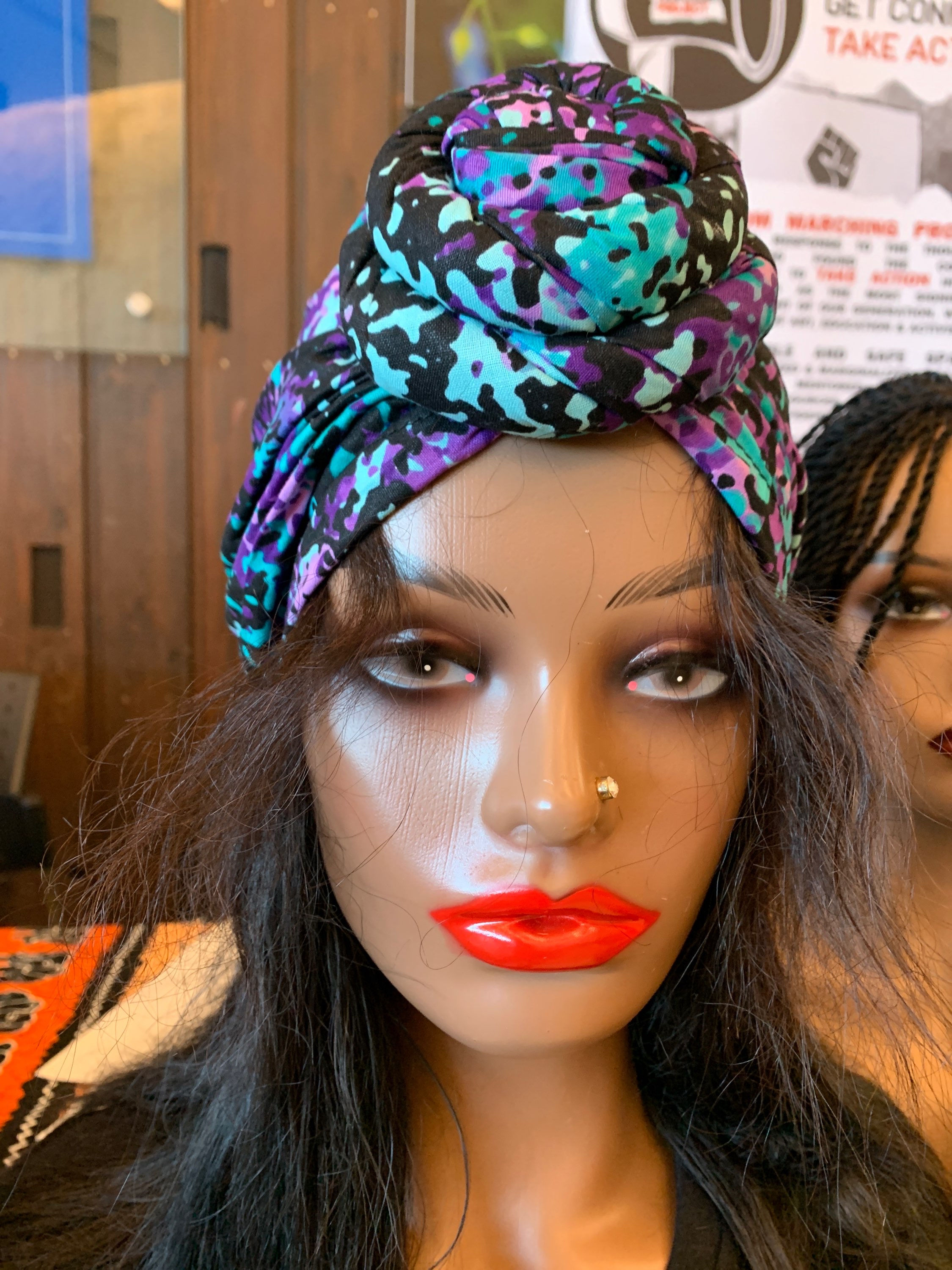 Lecha Pre-Tied Satin Lined Headwrap | African Print Headwrap Canada