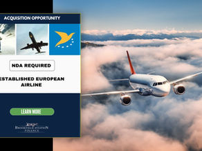 European Airline for Sale: A Rare Market Entry Opportunity