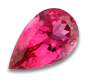 Pink tourmaline, pear shaped