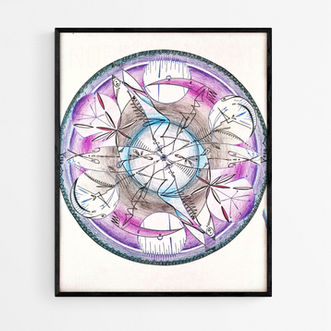 "Segla" beautiful Mandala artwork by Manuela Katharina Hostettler, acrylic paintings in Norway,
akryl maleri i norge, Nordhåum art & nature, unique mandala paintings