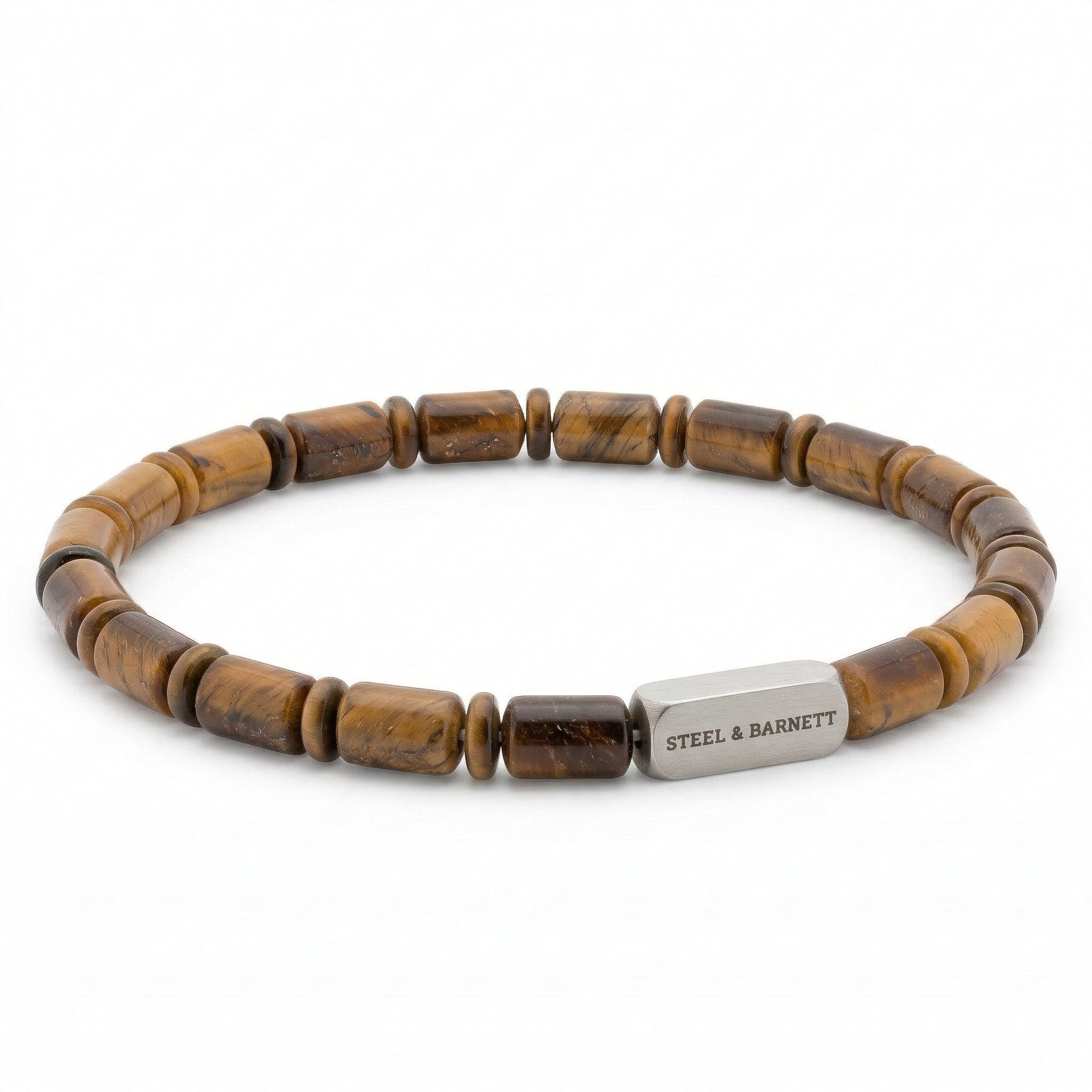 Tiger Eye Stone Barrel Beads Bracelet