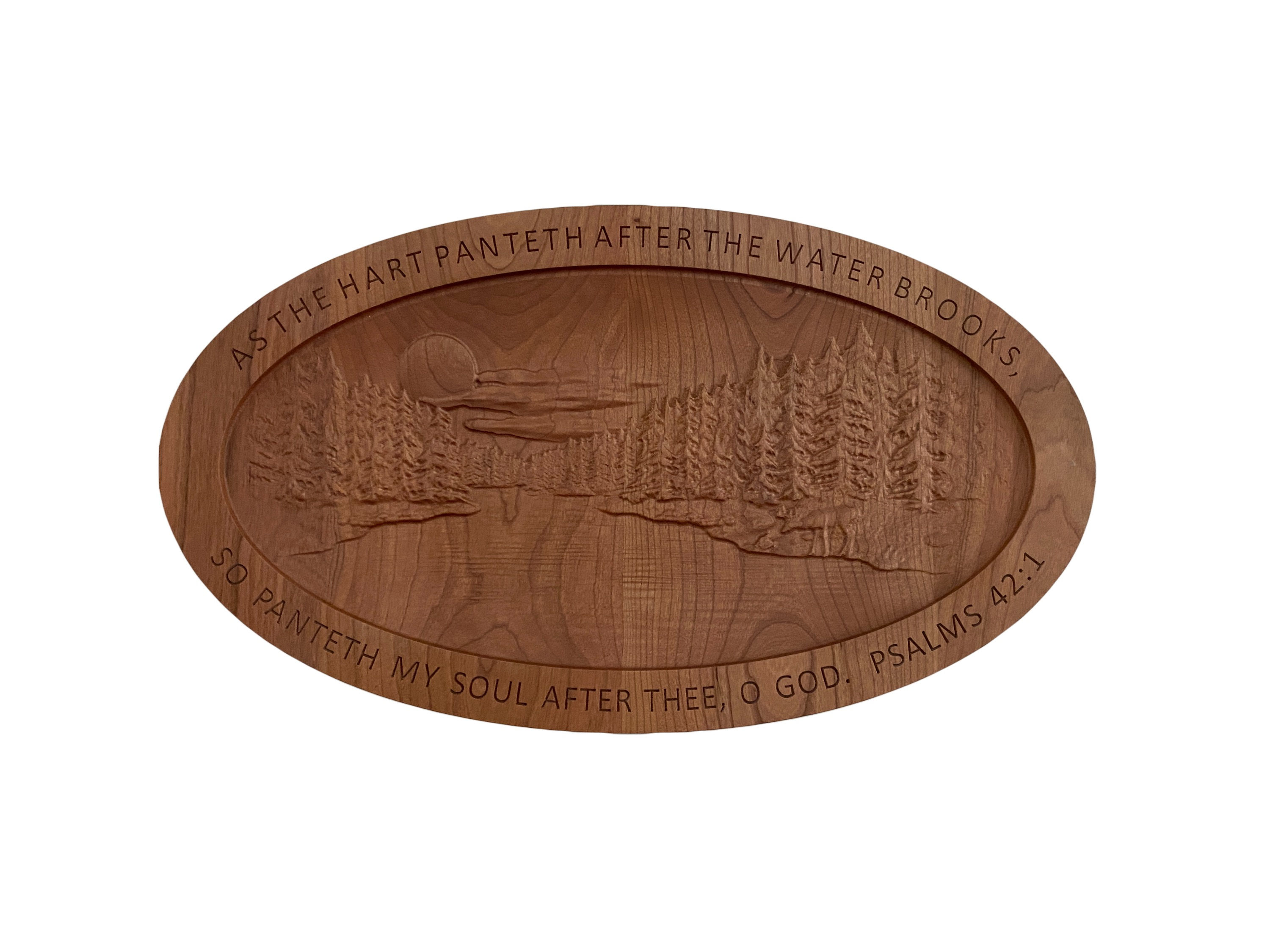 Psalms 42:1 Carved Wall Art