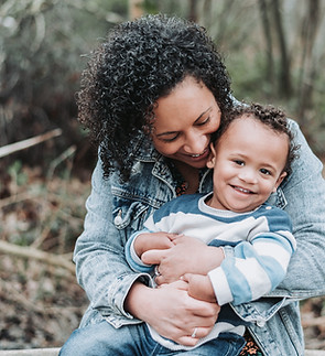 Outdoor mother and son family photography session in Thornden Woods, Kent