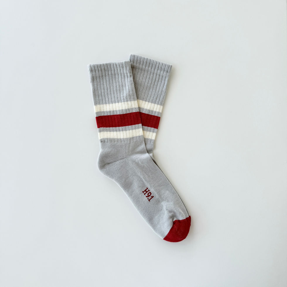 B2B Gray - Plum & Natural Stripes